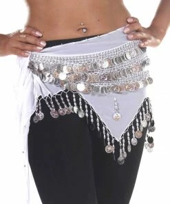 Miss Belly Dance BOTTOMS Belly Dance Chiffon Zig Zag Design Hip Scarf | STARLIT DREAM