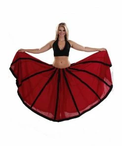 Miss Belly Dance Belly Dance Cotton Circular Skirt WithTrim | TANOR SKIRT BOTTOMS