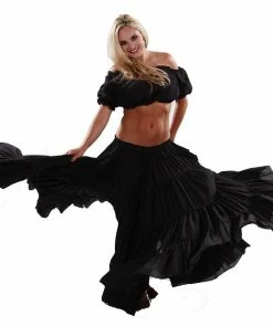 Miss Belly Dance BELLY DANCE COSTUMES Belly Dance Cotton 25yrd Skirt & Top Costume Set | ROMANY & RAQS