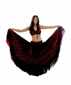 Miss Belly Dance Belly Dance Double Layer Skirt, Halter Top, & Hip Skirt Costume Set | PERA TRIBES/DARBA BELLY DANCE COSTUMES