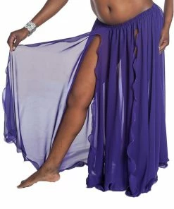 Miss Belly Dance Belly Dance Dual Slit Chiffon Skirt | CHIC CHIFFON TWO BOTTOMS