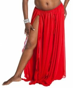 Miss Belly Dance Belly Dance Dual Slit Chiffon Skirt | CHIC CHIFFON TWO BOTTOMS