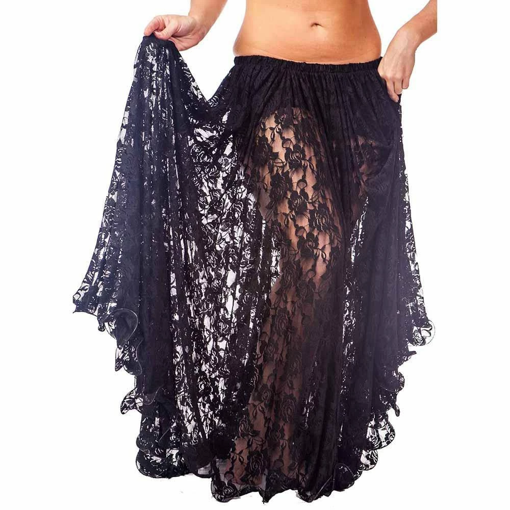 Miss Belly Dance Belly Dance Full Circular Lace Skirt | ROSEIH 2 Miss Belly Dance Belly Dance Full Circular Lace Skirt | ROSEIH