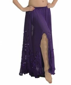 Miss Belly Dance Belly Dance Full Circular Sequined Chiffon Skirt | SEQUINED PANEL BOTTOMS 7 Miss Belly Dance Belly Dance Full Circular Sequined Chiffon Skirt | SEQUINED PANEL BOTTOMS