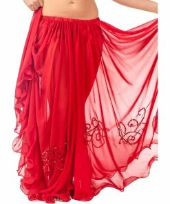 Miss Belly Dance Belly Dance Full Circular Sequined Chiffon Skirt | SEQUINED PANEL BOTTOMS 8 Miss Belly Dance Belly Dance Full Circular Sequined Chiffon Skirt | SEQUINED PANEL BOTTOMS