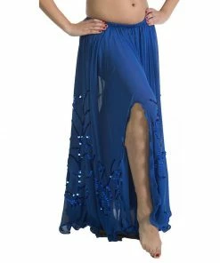 Miss Belly Dance Belly Dance Full Circular Sequined Chiffon Skirt | SEQUINED PANEL BOTTOMS 9 Miss Belly Dance Belly Dance Full Circular Sequined Chiffon Skirt | SEQUINED PANEL BOTTOMS