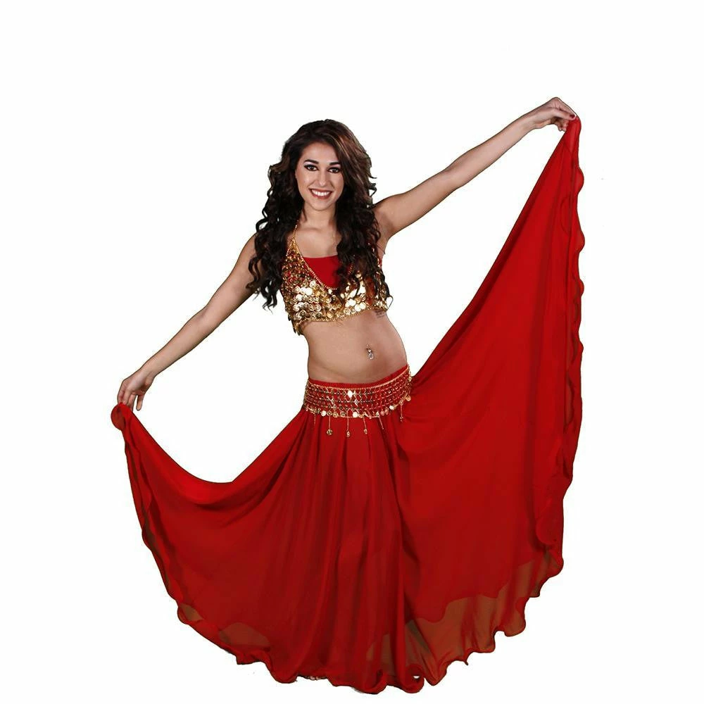 Miss Belly Dance BELLY DANCE COSTUMES Belly Dance Full Circular Skirt, Coin Bra, & Belt Costume Set 3 Miss Belly Dance BELLY DANCE COSTUMES Belly Dance Full Circular Skirt, Coin Bra, & Belt Costume Set