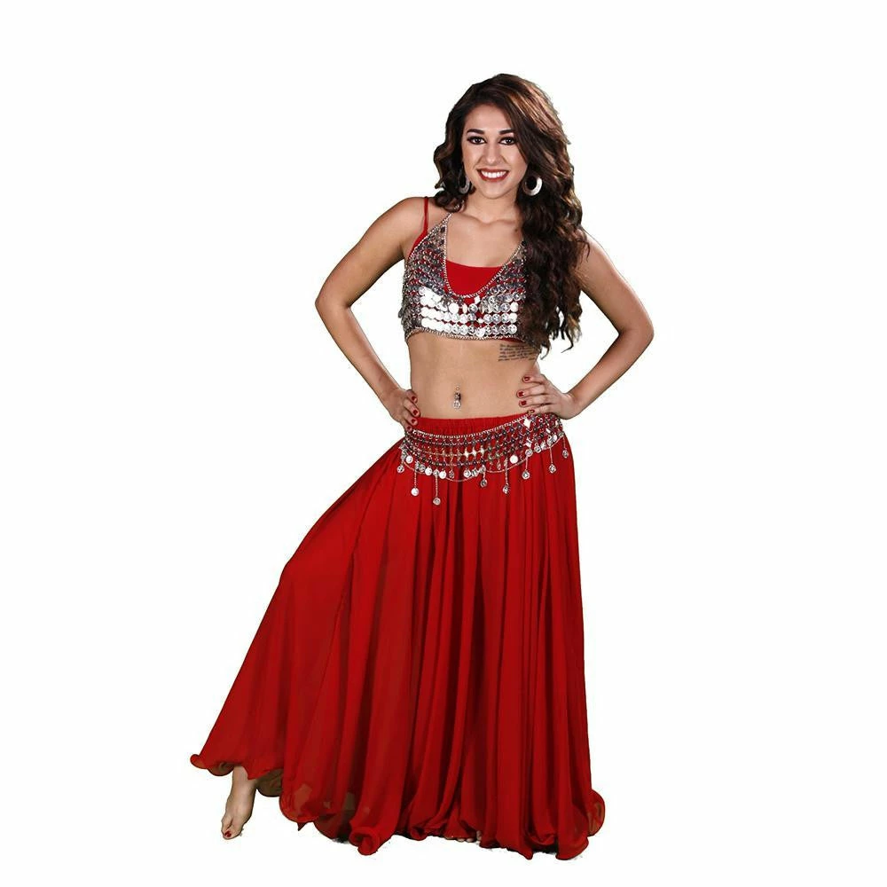 Miss Belly Dance BELLY DANCE COSTUMES Belly Dance Full Circular Skirt, Coin Bra, & Belt Costume Set 2 Miss Belly Dance BELLY DANCE COSTUMES Belly Dance Full Circular Skirt, Coin Bra, & Belt Costume Set
