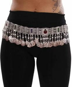 Miss Belly Dance JEWELRY & ACCESSORIES Belly Dance Gem Belt With Coins | JAMOA SOLEIL