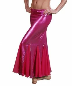 Miss Belly Dance BOTTOMS Belly Dance Glossy Lycra Mermaid Skirt