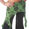 Miss Belly Dance Belly Dance Green Patterned Hip Sash | HIP RAQS