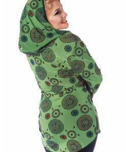 Miss Belly Dance Belly Dance Green Patterned Hoodie | Pera Hoodie