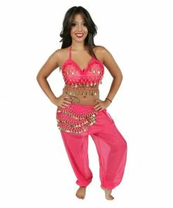 Miss Belly Dance Belly Dance Harem Pants & Halter Top Costume Set | THE HAREM DANCER