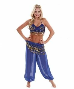 Miss Belly Dance Belly Dance Harem Pants & Halter Top Costume Set | THE HAREM DANCER