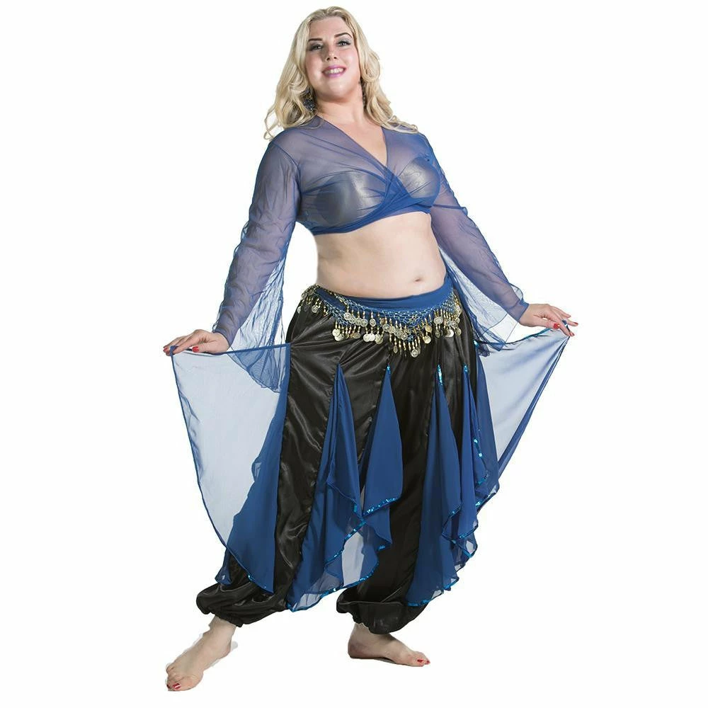 Miss Belly Dance Belly Dance Harem Pants W/ Chiffon Flakes, Choli Top, & Hip Scarf | LAYLAT JAMILA BELLY DANCE COSTUMES 3 Miss Belly Dance Belly Dance Harem Pants W/ Chiffon Flakes, Choli Top, & Hip Scarf | LAYLAT JAMILA BELLY DANCE COSTUMES