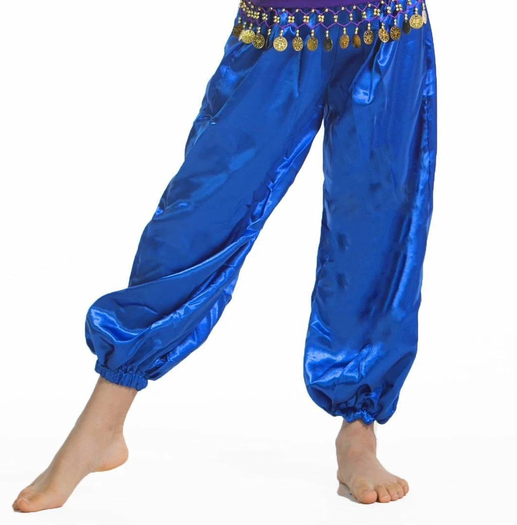 MissBellyDance Belly Dance Kids Satin Harem Pants | SHINE ON 5 MissBellyDance Belly Dance Kids Satin Harem Pants | SHINE ON