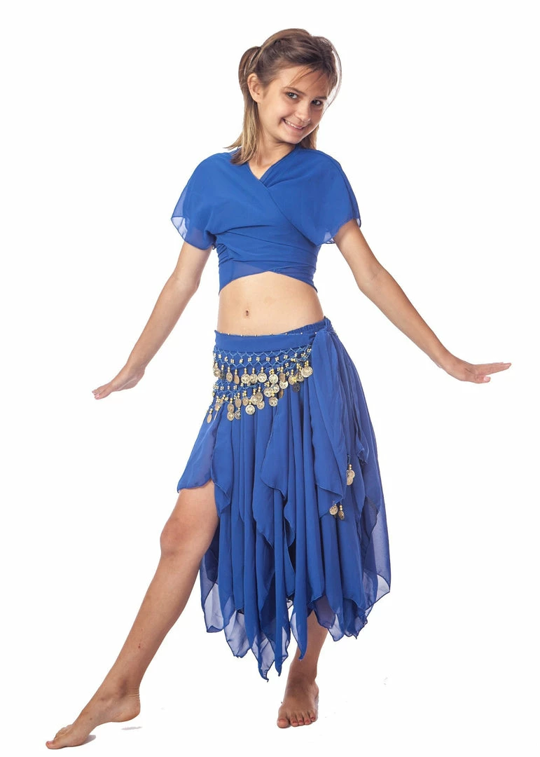 Miss Belly Dance Belly Dance Kid's Skirt, Top & Hip Scarf Costume Set | BINTIBALAD BELLY DANCE COSTUMES 5 Miss Belly Dance Belly Dance Kid's Skirt, Top & Hip Scarf Costume Set | BINTIBALAD BELLY DANCE COSTUMES