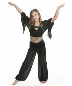 Miss Belly Dance Belly Dance Kids Top & Harem Pants Costume Set | JUNIOR RAQS