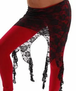 Miss Belly Dance Belly Dance Lace Hip Scarf | TRIBAL FUSION DRAPE BOTTOMS