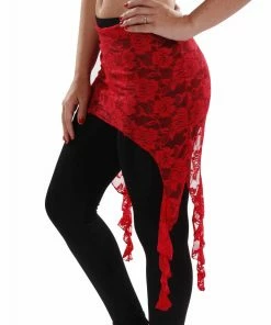 Miss Belly Dance Belly Dance Lace Hip Scarf | TRIBAL FUSION DRAPE BOTTOMS