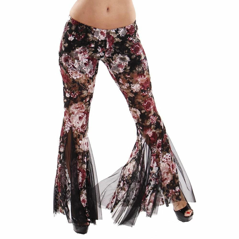 Miss Belly Dance BOTTOMS Belly Dance Lace & Lycra Harem Pants | SHEERLY STYLING 1 Miss Belly Dance BOTTOMS Belly Dance Lace & Lycra Harem Pants | SHEERLY STYLING