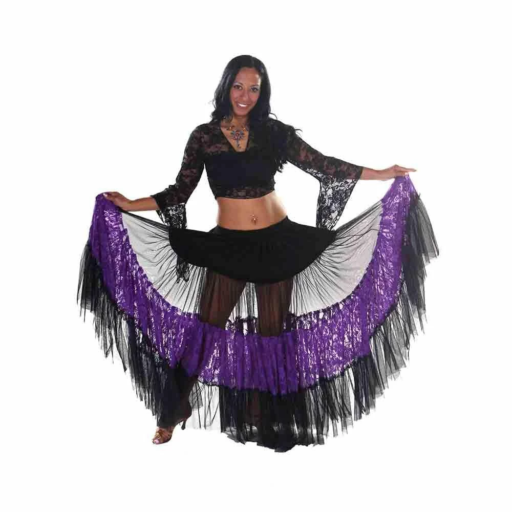 Miss Belly Dance Belly Dance Lace & Sheer 25 Yard Skirt | LACE OF BELEZA 1 Miss Belly Dance Belly Dance Lace & Sheer 25 Yard Skirt | LACE OF BELEZA