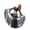 Miss Belly Dance Belly Dance Lace Skirt, Top, & Hip Scarf Costume Set | CLASSIC LACE