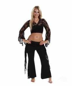 Miss Belly Dance BELLY DANCE COSTUMES Belly Dance Lace Top & Lycra Pants Costume Set | LOVE IT LACED