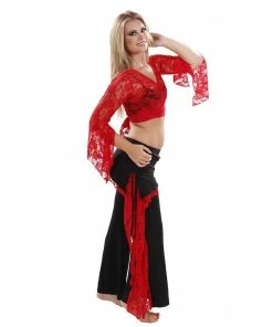 Miss Belly Dance BELLY DANCE COSTUMES Belly Dance Lace Top & Lycra Pants Costume Set | LOVE IT LACED