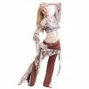 Miss Belly Dance Belly Dance Lace/Lycra Harem Pants & Top Costume Set | TURQUOISE KALIDESCOPE