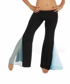 Miss Belly Dance BOTTOMS Belly Dance Lycra Harem Pants With Chiffon Slits | GET UP GLAMOROUS