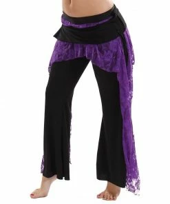 Miss Belly Dance Belly Dance Lycra & Lace Harem Pants | THE JENNY J