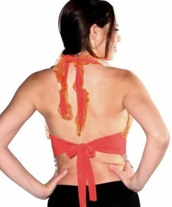 Miss Belly Dance TOPS Belly Dance Lycra Stretchy Halter Top With Ruffles | MASRIYA MONROE