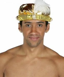 Miss Belly Dance Belly Dance Men's Feather Cap | AL ADIN'S WISH PROPS