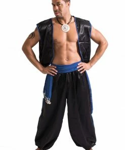 Miss Belly Dance Belly Dance Men's Harem Pants, Vest & Hip Scarf Costume Set | MAGNIFICENT MAN BELLY DANCE COSTUMES