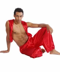 Miss Belly Dance Belly Dance Men's Satin Vest & Pants Costume Set | MYSTICAL MJNI 2 5 Miss Belly Dance Belly Dance Men's Satin Vest & Pants Costume Set | MYSTICAL MJNI 2