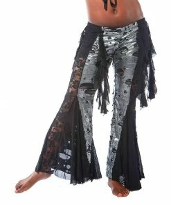 Miss Belly Dance Belly Dance Metallic & Lace Harem Pants | URBAN SHIMMER