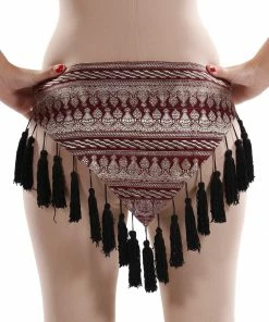 Miss Belly Dance Belly Dance Mix Designed Hip Scarf With Tassels | TANSI SCARF