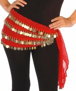 Miss Belly Dance Belly Dance Multi-Row Chiffon Hip Scarf | THE YASMINA BOTTOMS