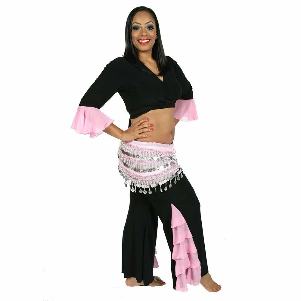Miss Belly Dance Belly Dance Pants, Choli Top, & Hip Scarf Costume Set | CEBU WISH 2 Miss Belly Dance Belly Dance Pants, Choli Top, & Hip Scarf Costume Set | CEBU WISH