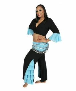 Miss Belly Dance Belly Dance Pants, Choli Top, & Hip Scarf Costume Set | CEBU WISH
