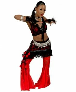 Miss Belly Dance Belly Dance Pants, Halter Top, & Hip Skirt Costume Set | PERA TRIBES/LICAI BELLY DANCE COSTUMES