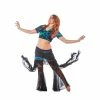 Miss Belly Dance Belly Dance Pants, Top, & Hip Scarf Costume Set | LACE AND TIES
