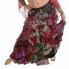 MissBellyDance Belly Dance Patterned Ruffled Skirt | LA ROSA LEEHA BOTTOMS