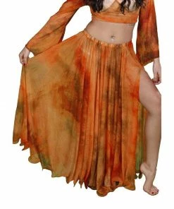 Miss Belly Dance Belly Dance Patterned Skirt With Slit | SHEER SHOWTIME