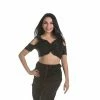 Miss Belly Dance Belly Dance Patterned Top With Should Cut-Outs | MODERN MASRI PLUS SIZE