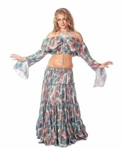Miss Belly Dance BELLY DANCE COSTUMES Belly Dance Peacock Skirt & Top Costume Set | IRABANDAR