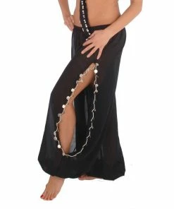 Miss Belly Dance Belly Dance Plus Size Chiffon Harem Pants With Side Slits | MAIDEN DANCE PLUS