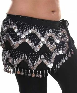 Miss Belly Dance BOTTOMS Belly Dance Plus Size Chiffon Triangular Pattern Hip Scarf | THE WINDING WINDS