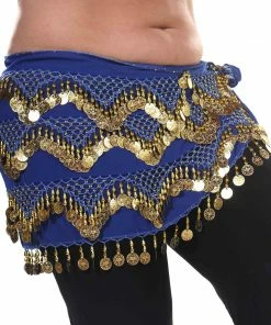 Miss Belly Dance BOTTOMS Belly Dance Plus Size Chiffon Triangular Pattern Hip Scarf | THE WINDING WINDS